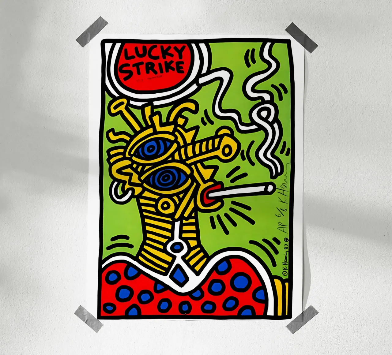 Lucky Strike di Keith Haring carta hahnemühle da tokovictory