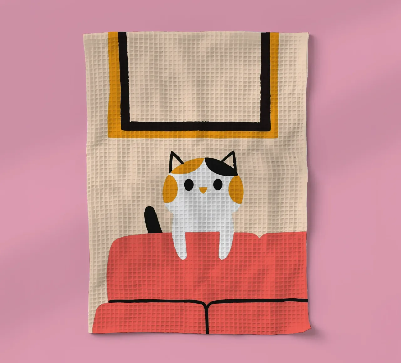 Katten in Sopa theedoek van TRENDY POSTER SHOP