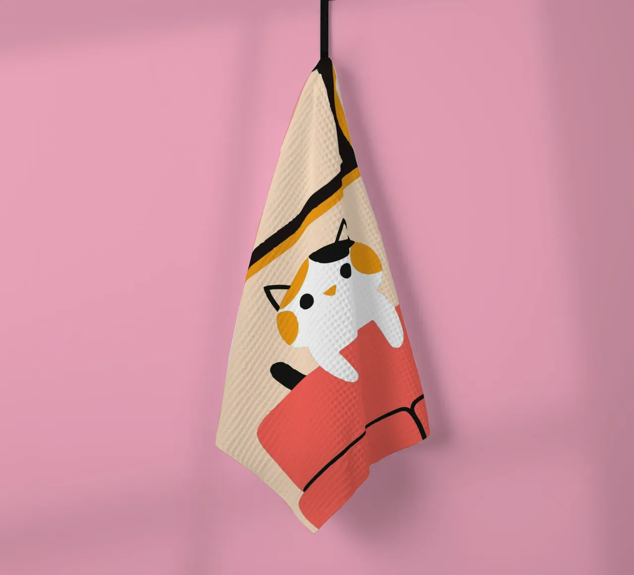 Katten in Sopa theedoek van TRENDY POSTER SHOP