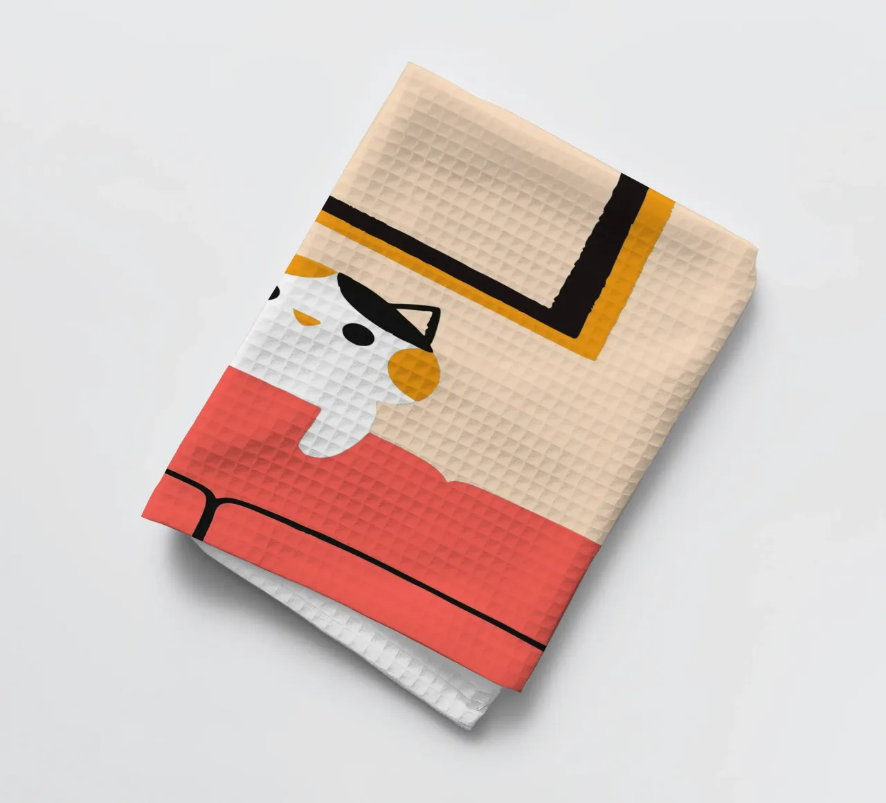 Katten in Sopa theedoek van TRENDY POSTER SHOP