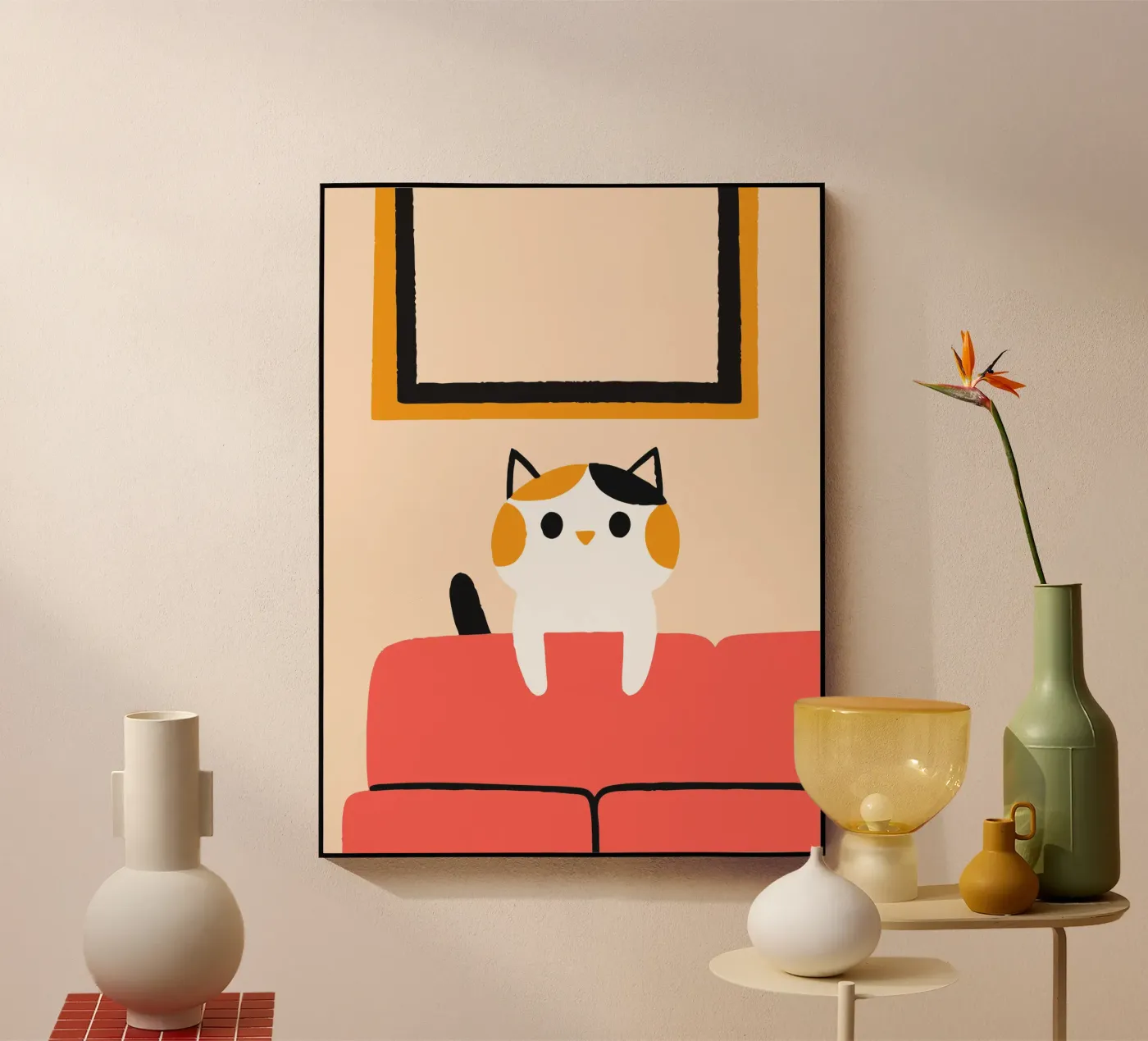 Gatti a Sopa plexiglass da TRENDY POSTER SHOP