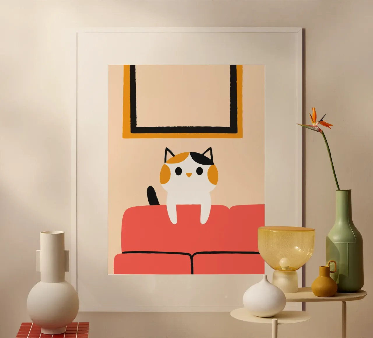 Gatti a Sopa carta hahnemühle da TRENDY POSTER SHOP