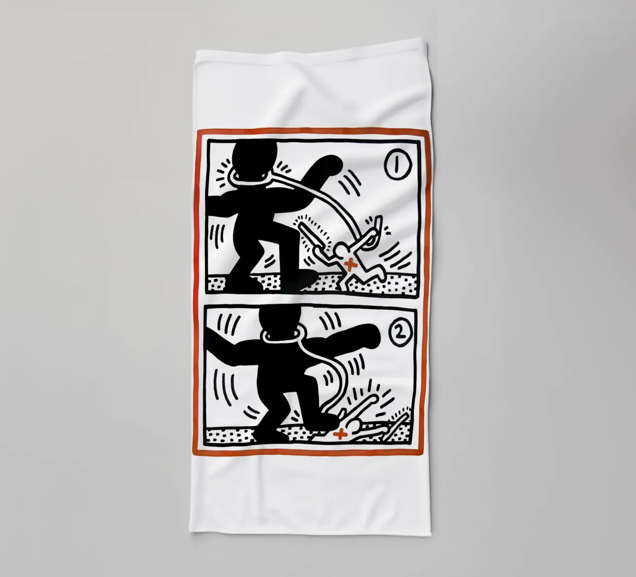 Afrique du Sud libre par Keith Haring serviette de bain de tokovictory