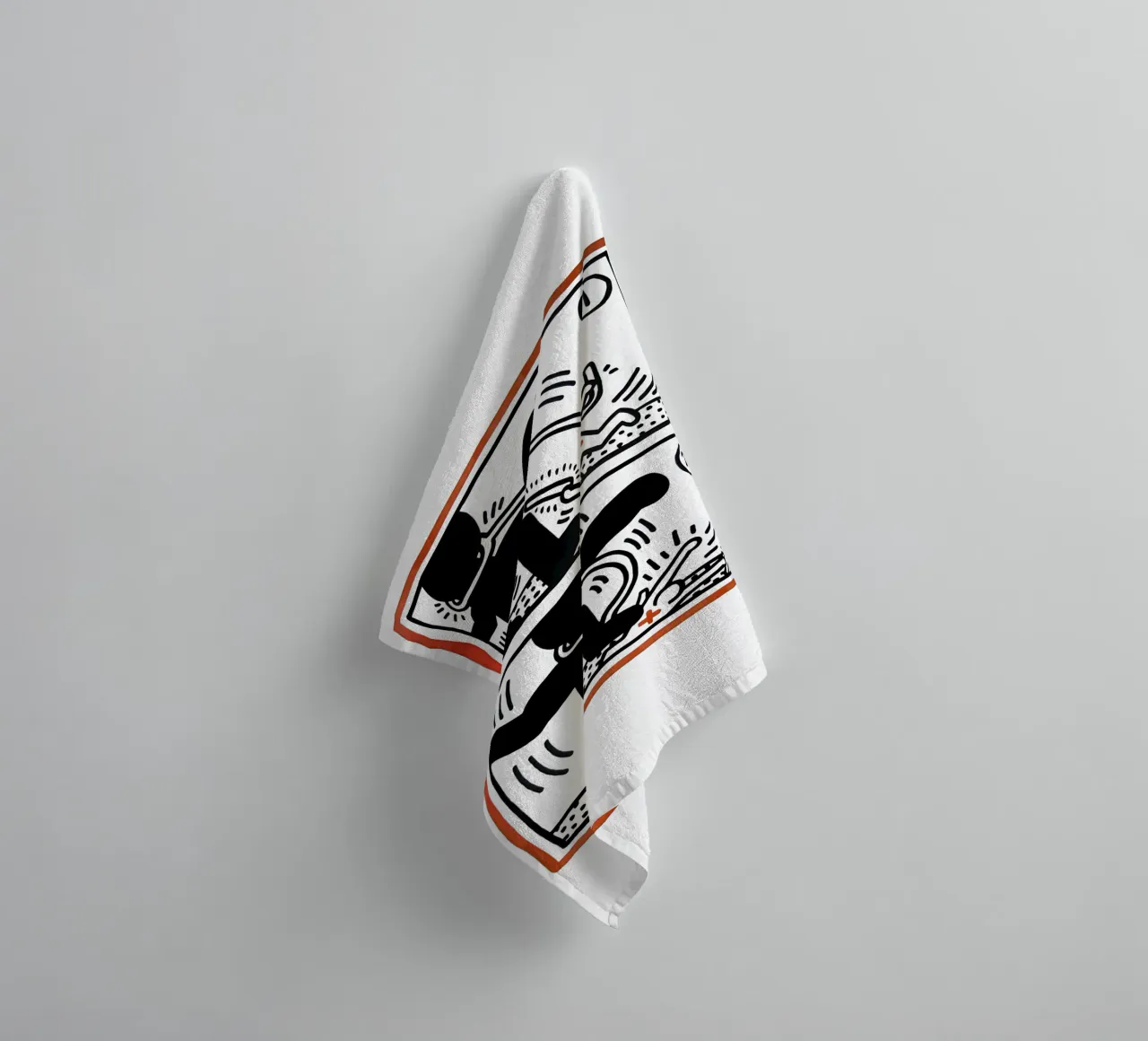 Afrique du Sud libre par Keith Haring serviette de bain de tokovictory