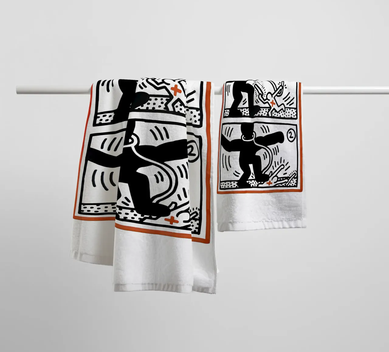 Afrique du Sud libre par Keith Haring serviette de bain de tokovictory
