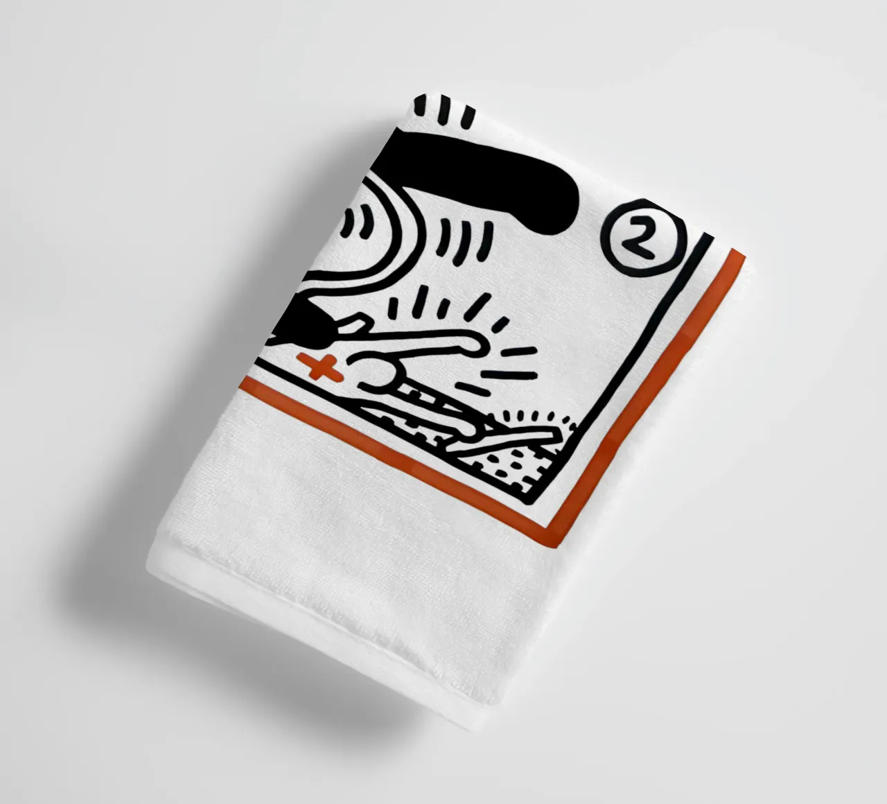 Afrique du Sud libre par Keith Haring serviette de bain de tokovictory