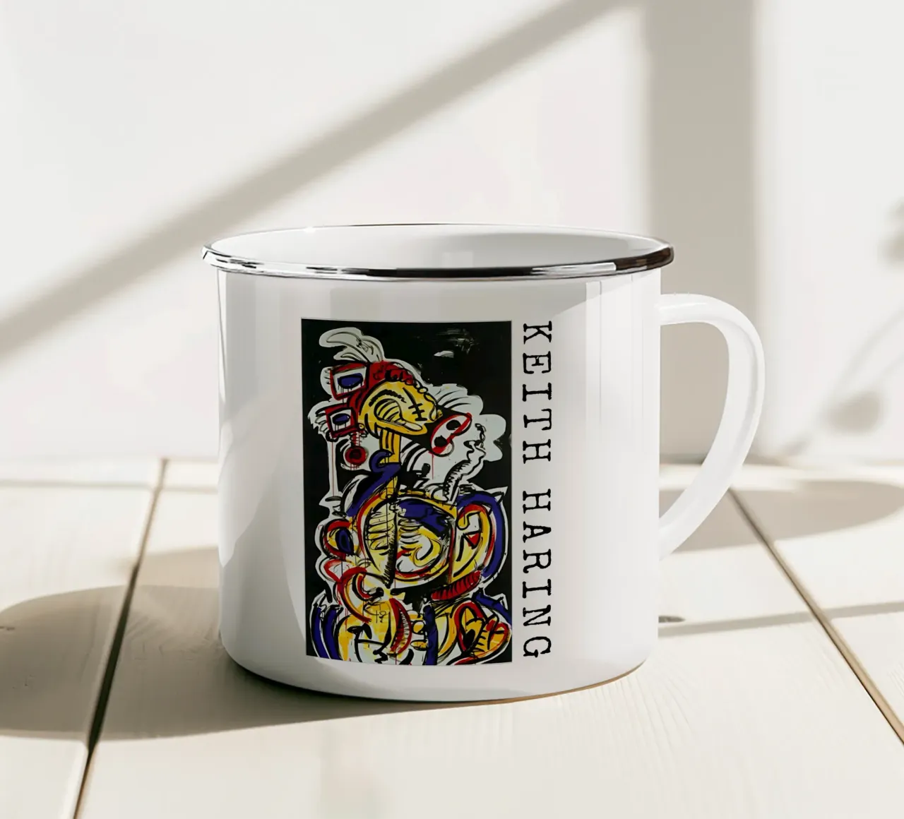 Rosso-giallo-blu n. 15 di Keith Haring tazza in smalto da tokovictory