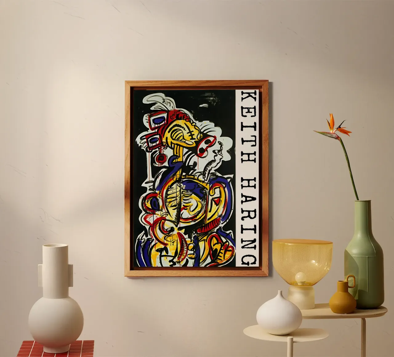 Rosso-giallo-blu n. 15 di Keith Haring alluminio dibond da tokovictory
