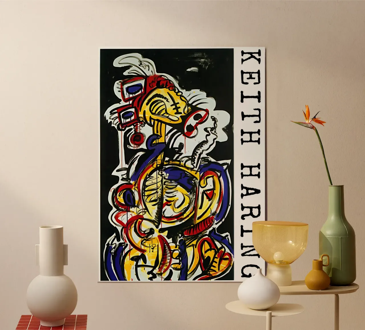 Rosso-giallo-blu n. 15 di Keith Haring alluminio dibond da tokovictory