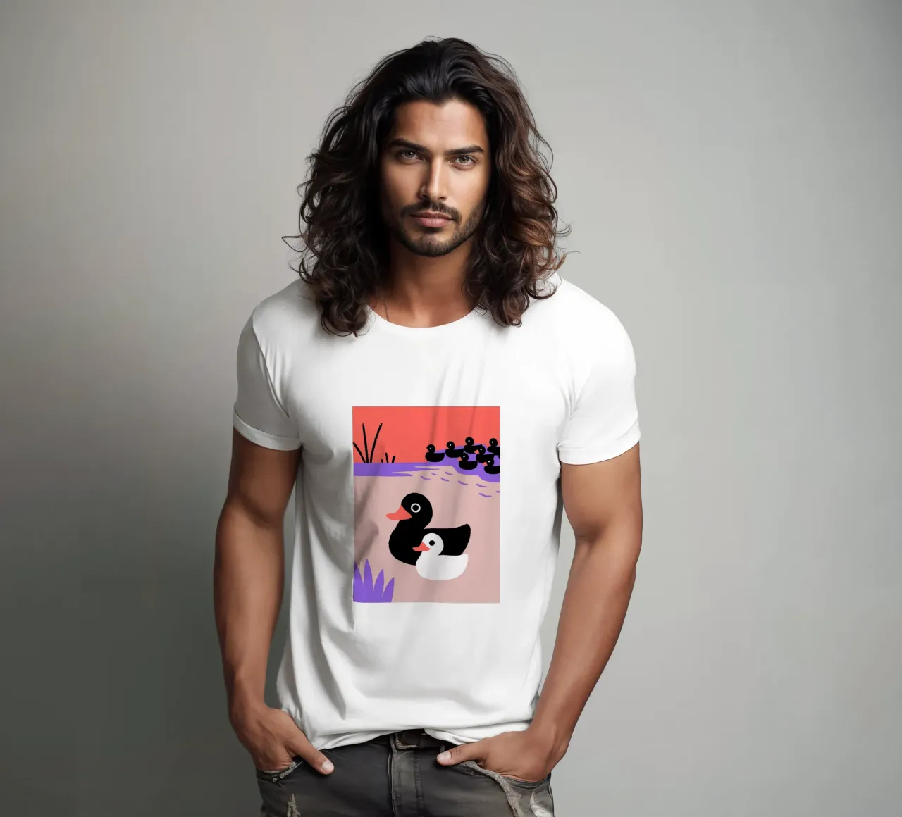 Un branco di anatre t-shirt da TRENDY POSTER SHOP