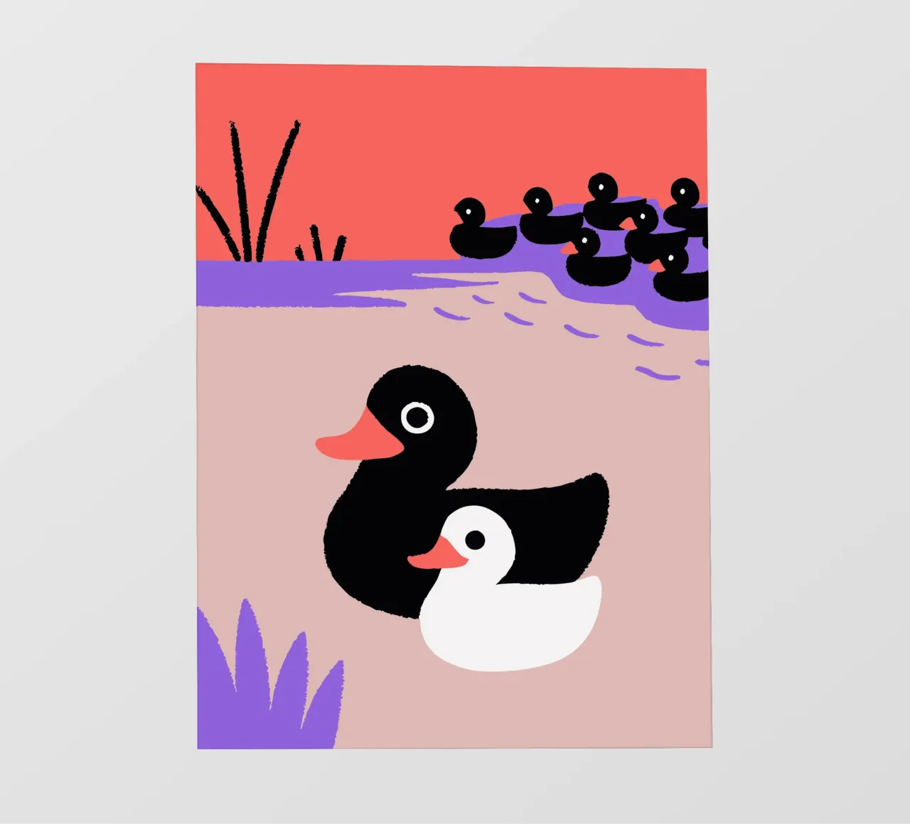 Un branco di anatre telo in pvc da TRENDY POSTER SHOP
