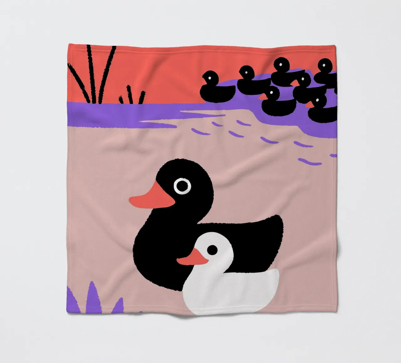 Un branco di anatre coperta in pile da TRENDY POSTER SHOP
