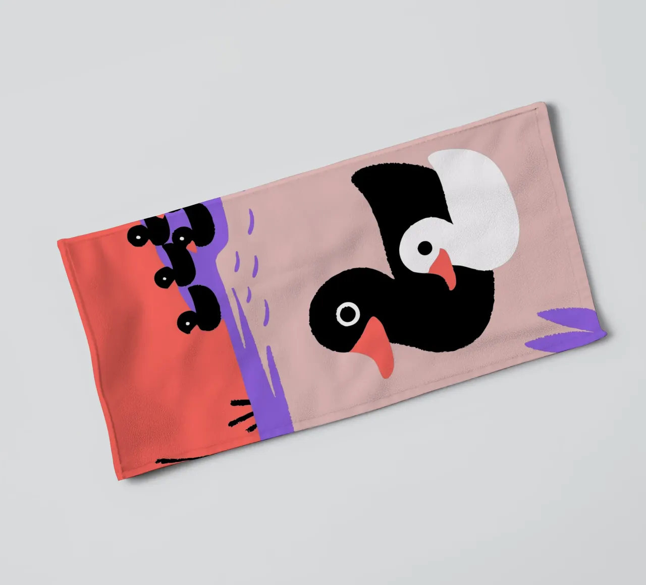 Un branco di anatre asciugamano da bagno da TRENDY POSTER SHOP