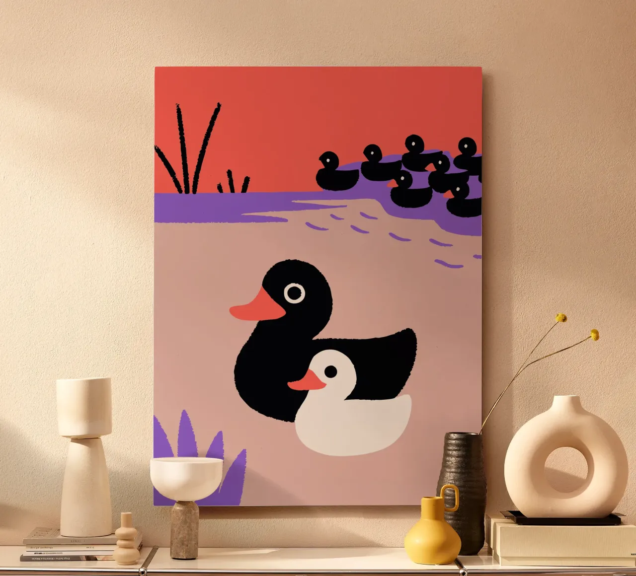 Un branco di anatre alluminio dibond da TRENDY POSTER SHOP