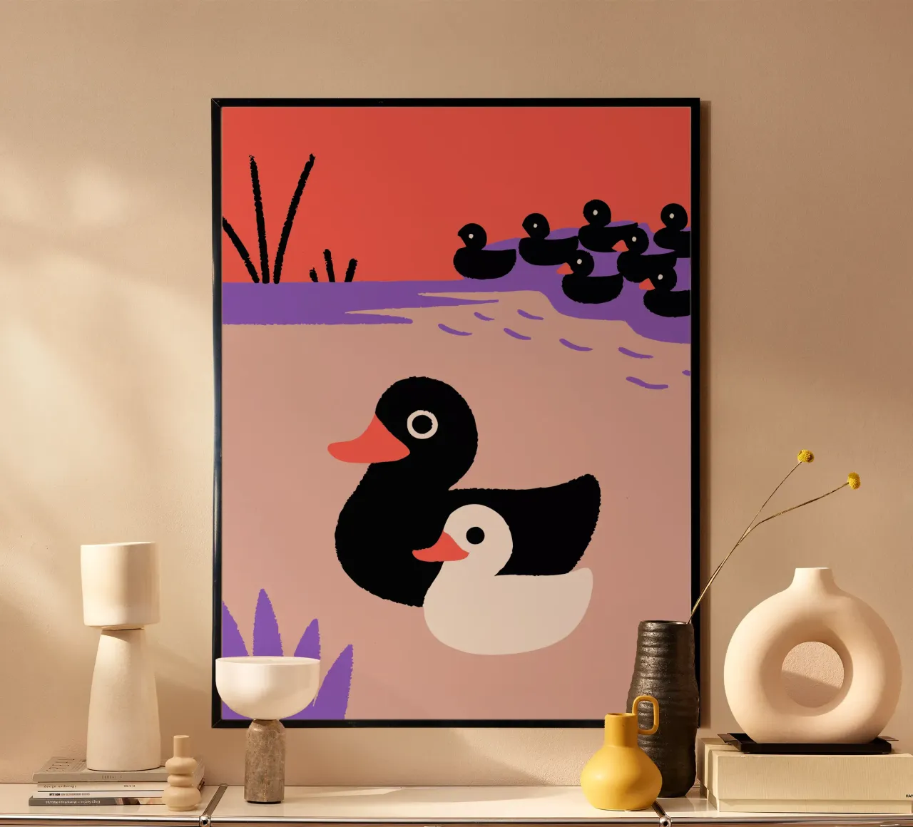 Un branco di anatre carta hahnemühle da TRENDY POSTER SHOP