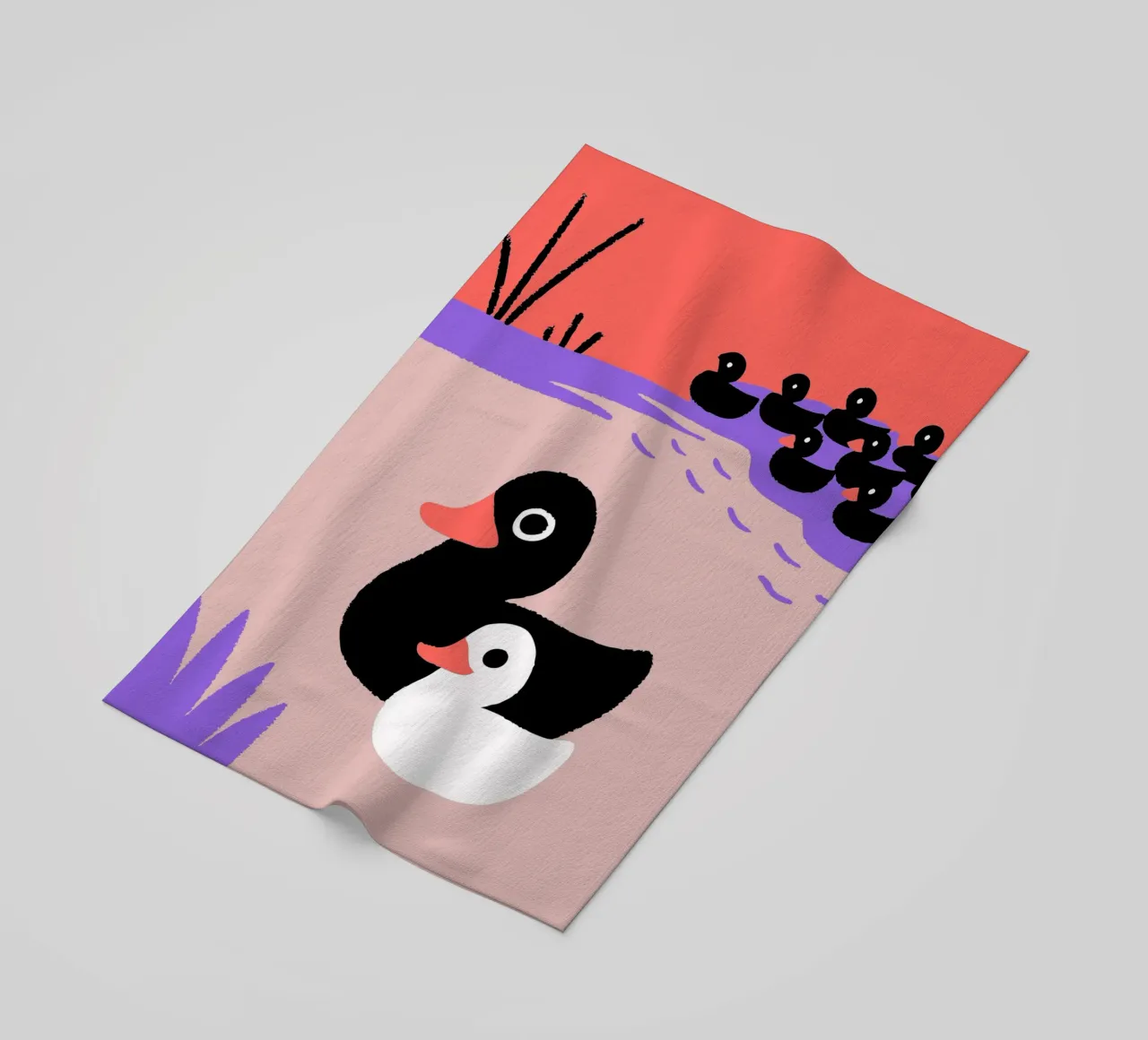 Un branco di anatre telo mare da TRENDY POSTER SHOP