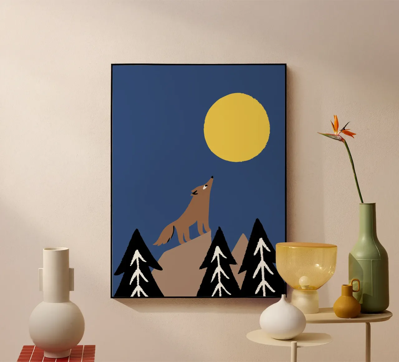 Lupi a mezzanotte plexiglass da TRENDY POSTER SHOP