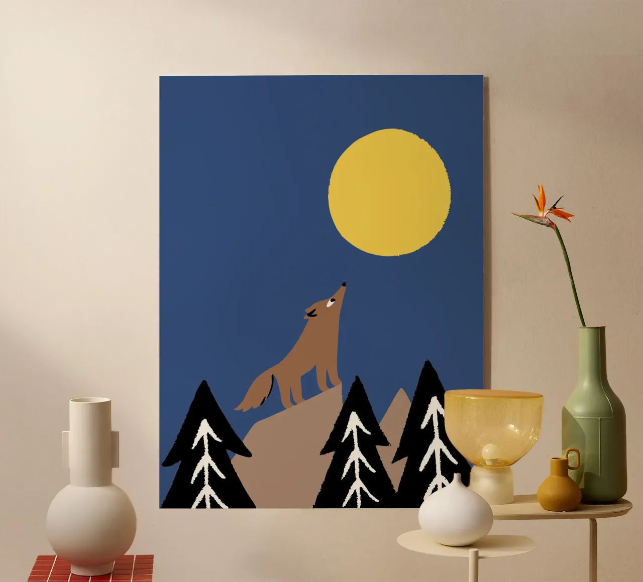 Lupi a mezzanotte plexiglass da TRENDY POSTER SHOP