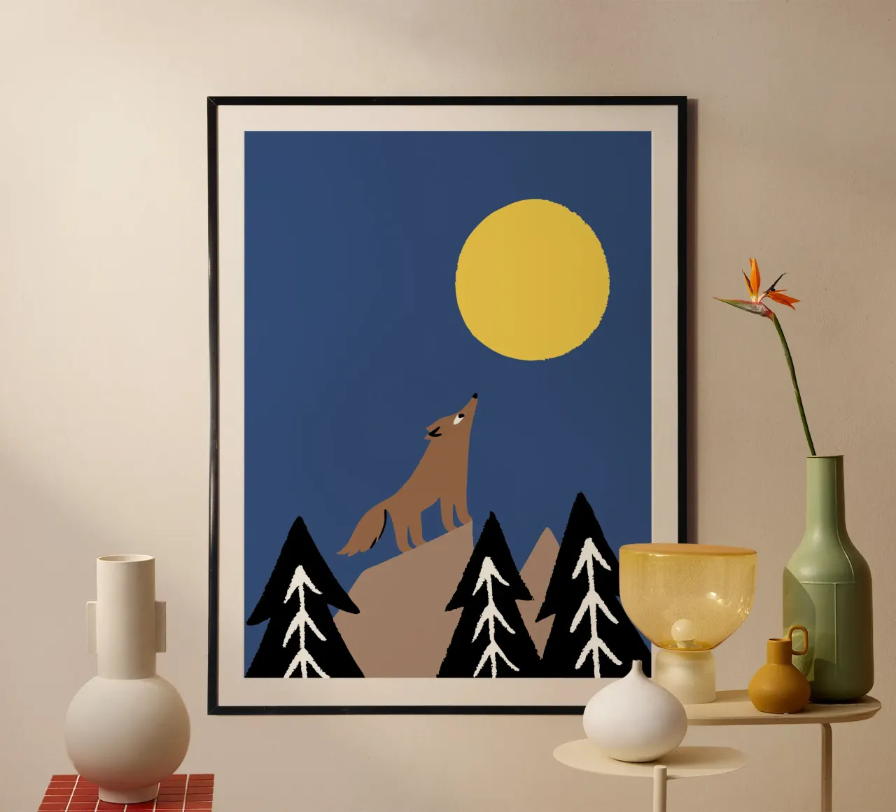 Lupi a mezzanotte carta hahnemühle da TRENDY POSTER SHOP