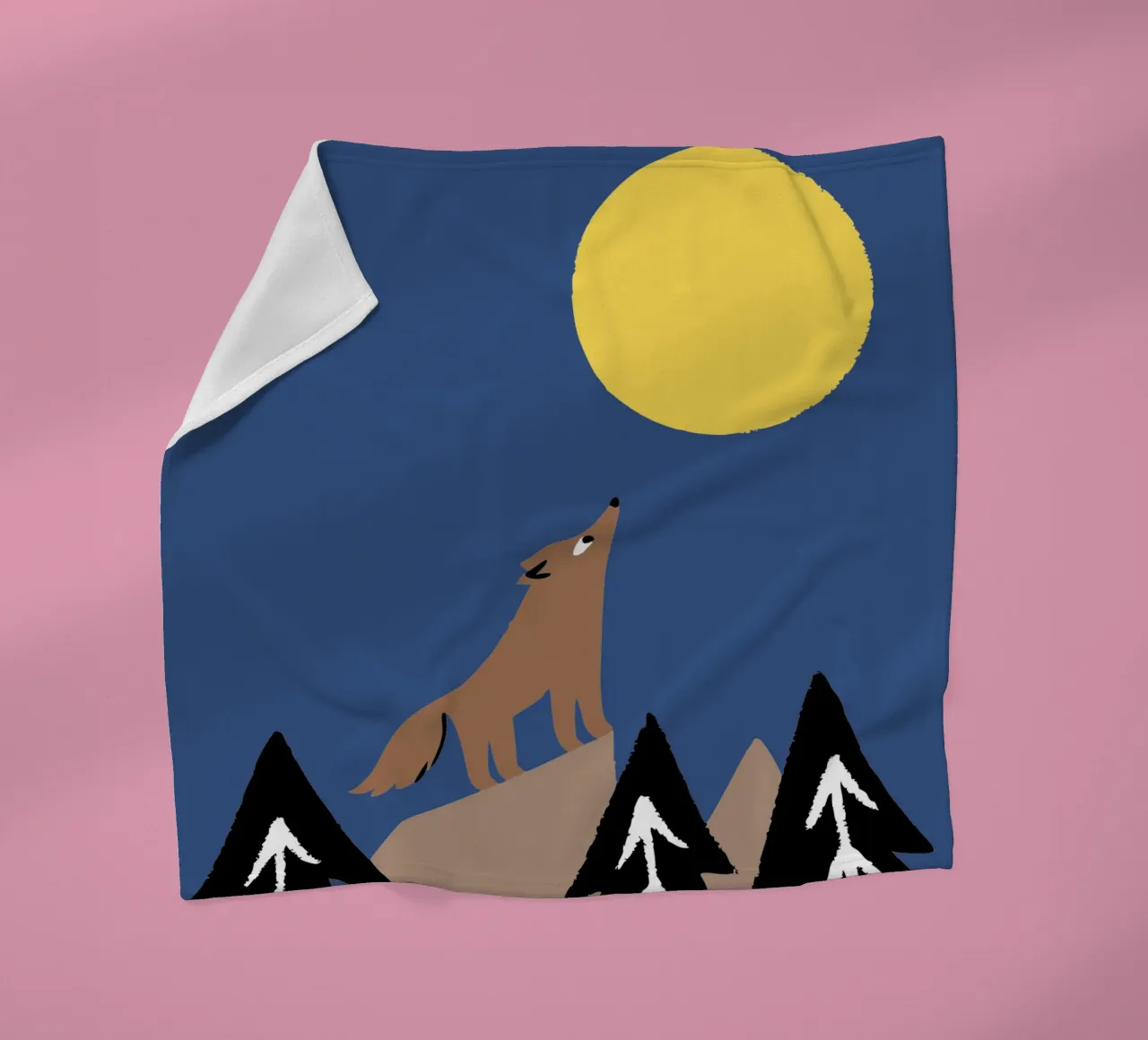 Lupi a mezzanotte coperta in pile da TRENDY POSTER SHOP