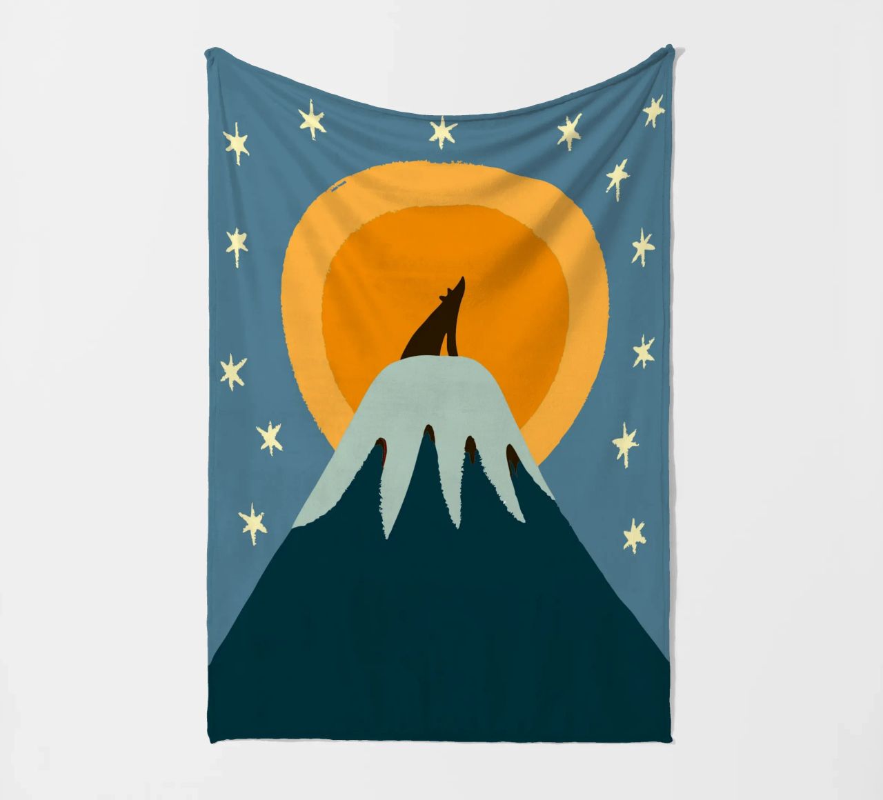 Lupi a mezzanotte coperta in pile da UNIQUE SHOP