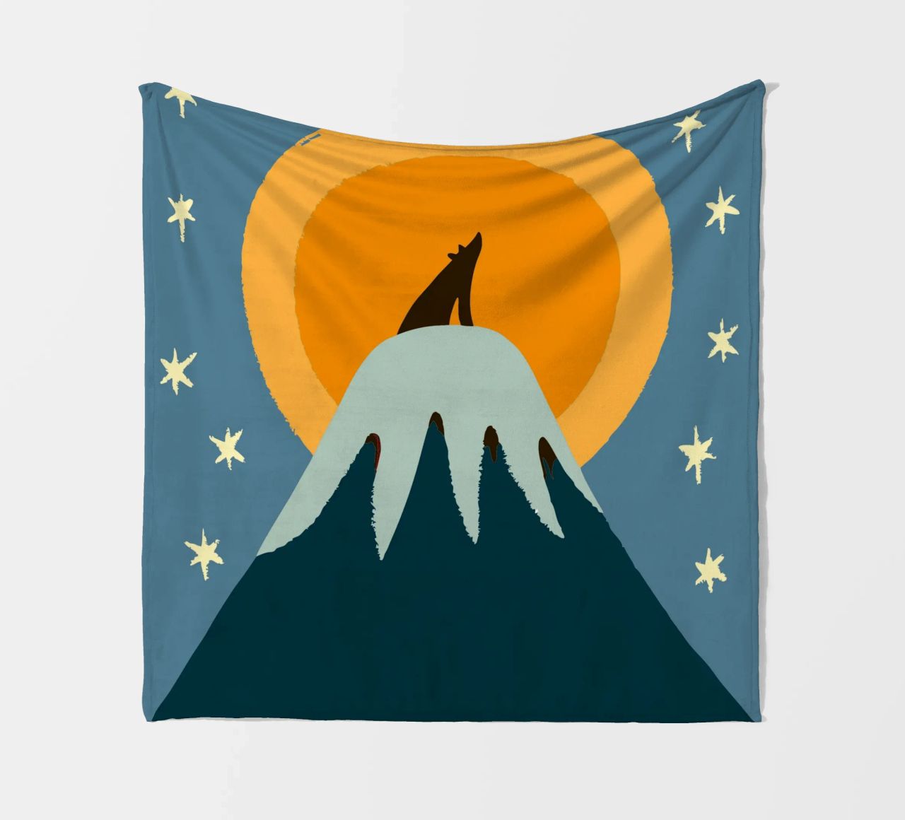 Lupi a mezzanotte coperta in pile da UNIQUE SHOP