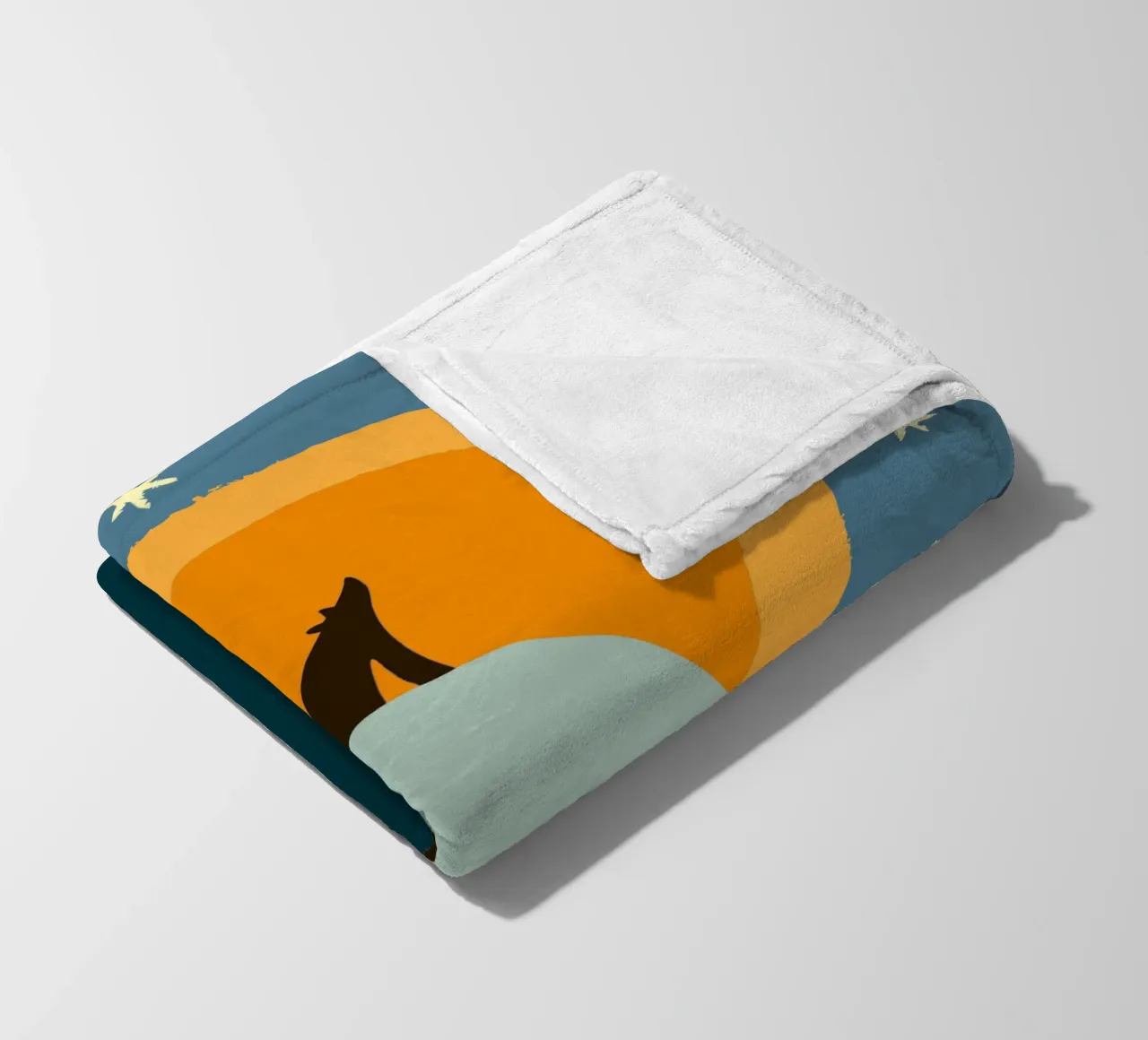 Lupi a mezzanotte coperta in pile da TRENDY POSTER SHOP