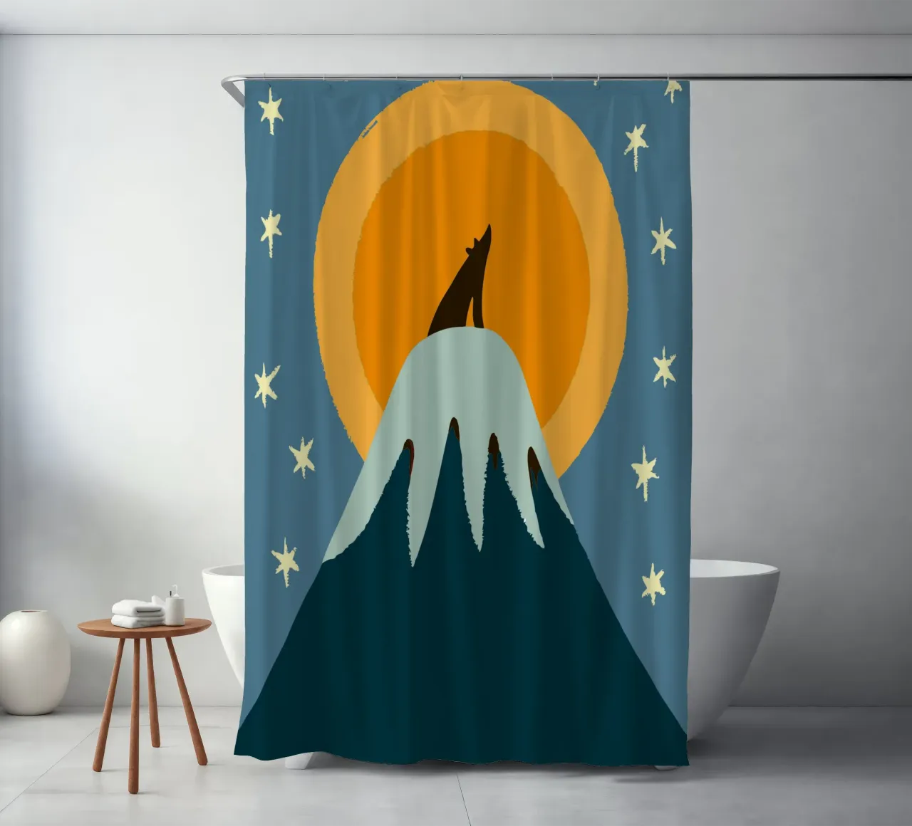 Lupi a mezzanotte tenda da doccia da TRENDY POSTER SHOP