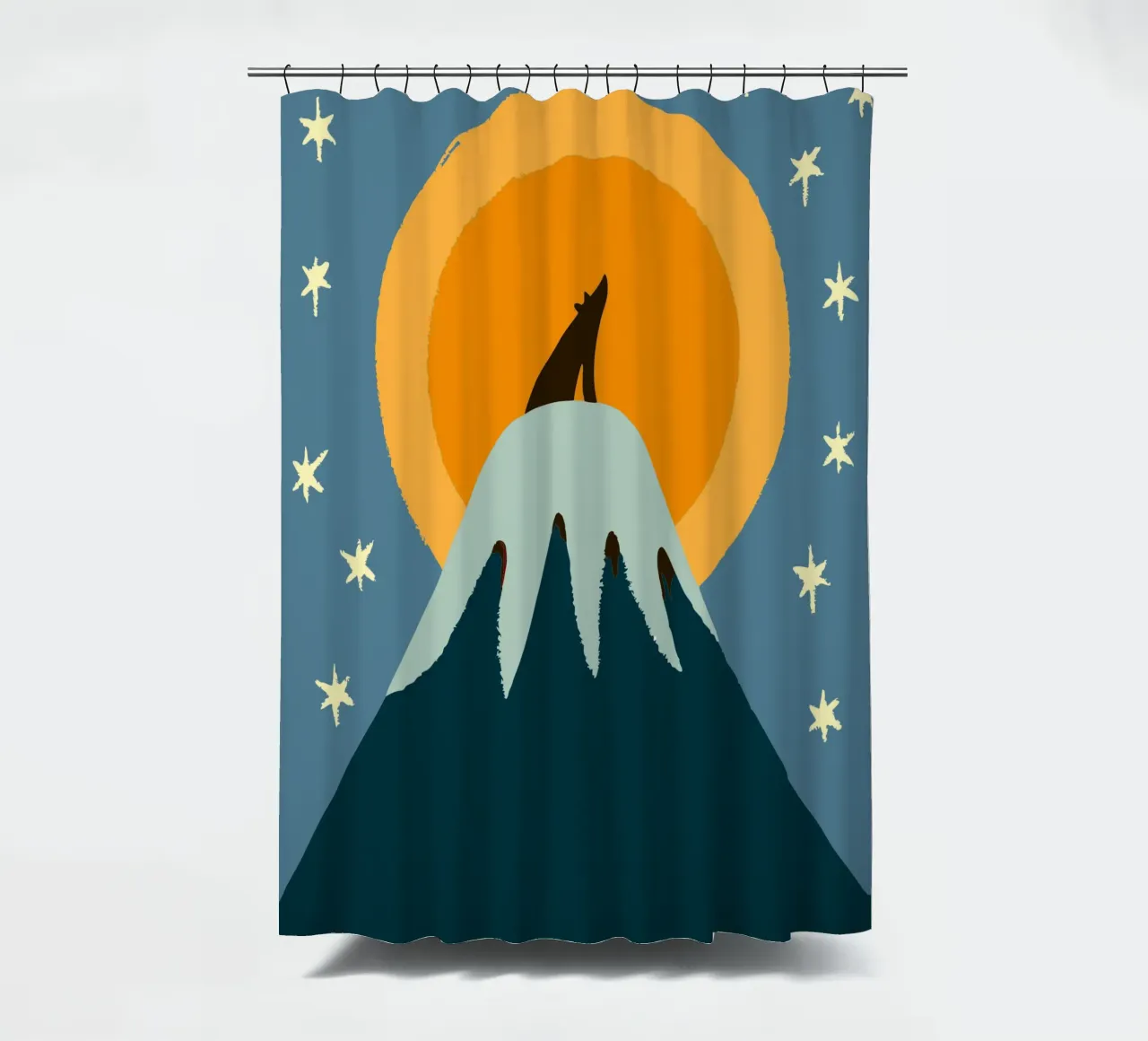 Lupi a mezzanotte tenda da doccia da TRENDY POSTER SHOP