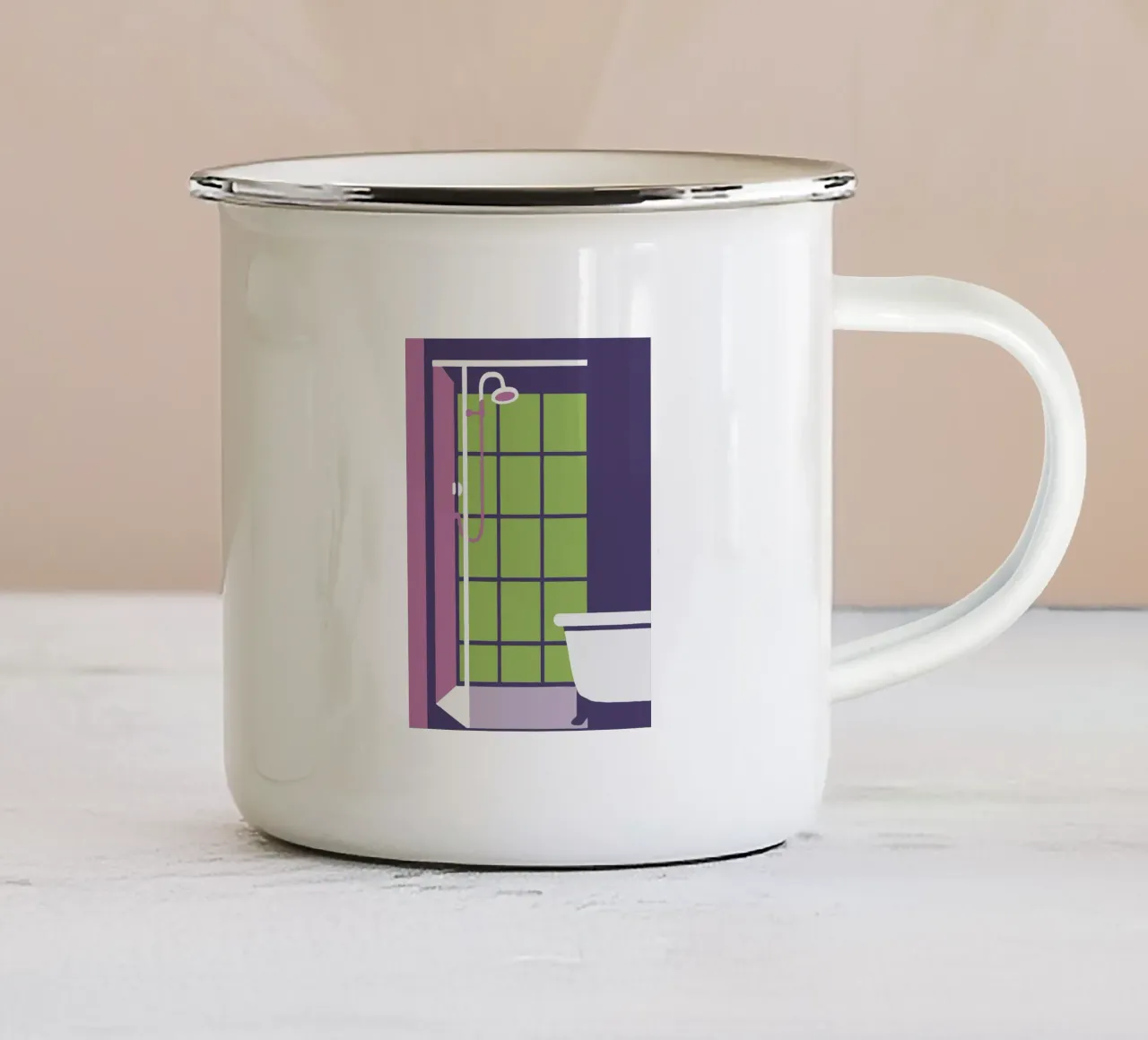 Doccia tazza in smalto da TRENDY POSTER SHOP