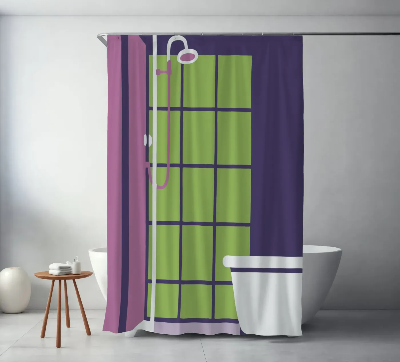 Dusche Duschvorhang von TRENDY POSTER SHOP