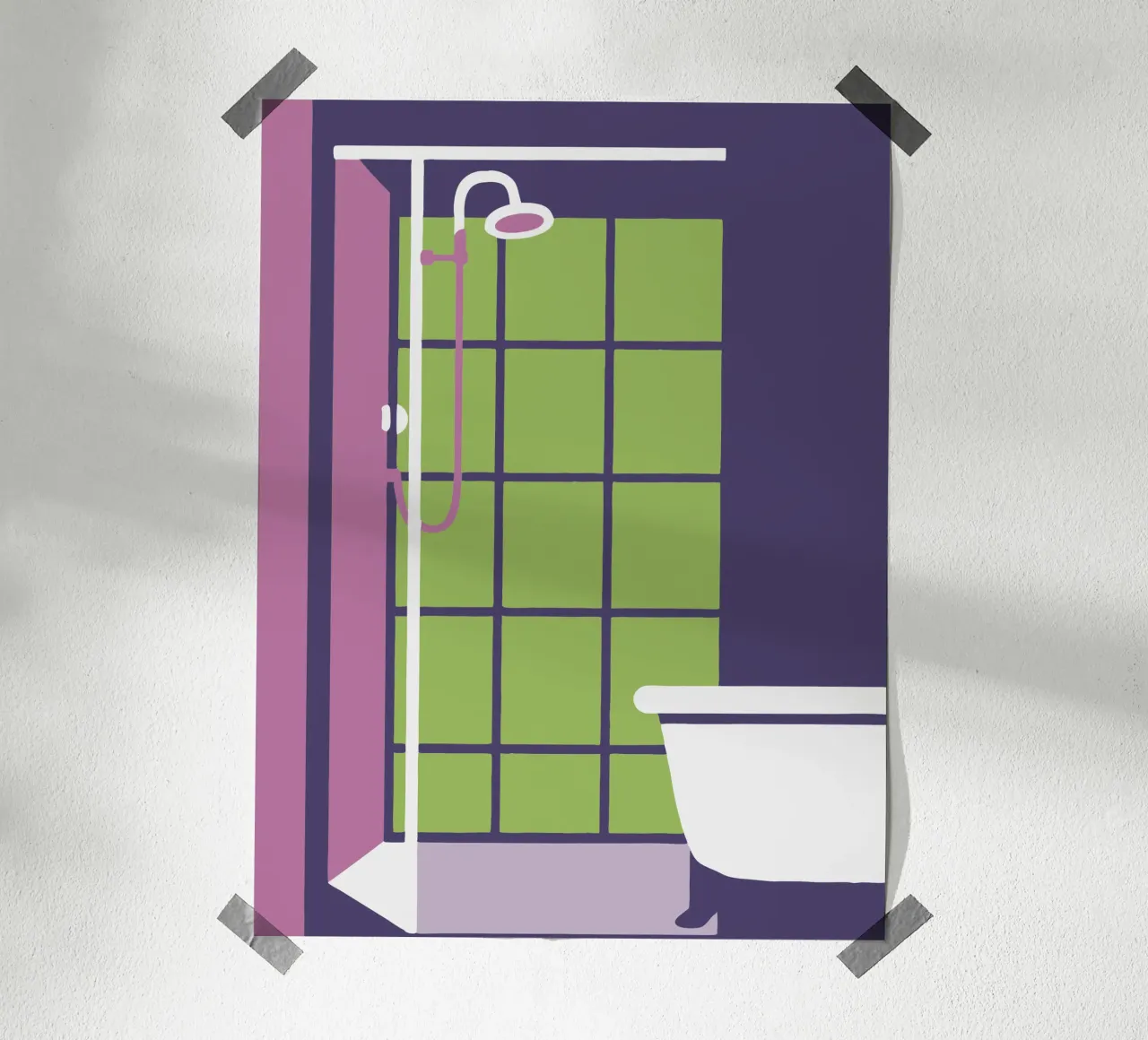 Doccia poster con telaio in plastica da TRENDY POSTER SHOP