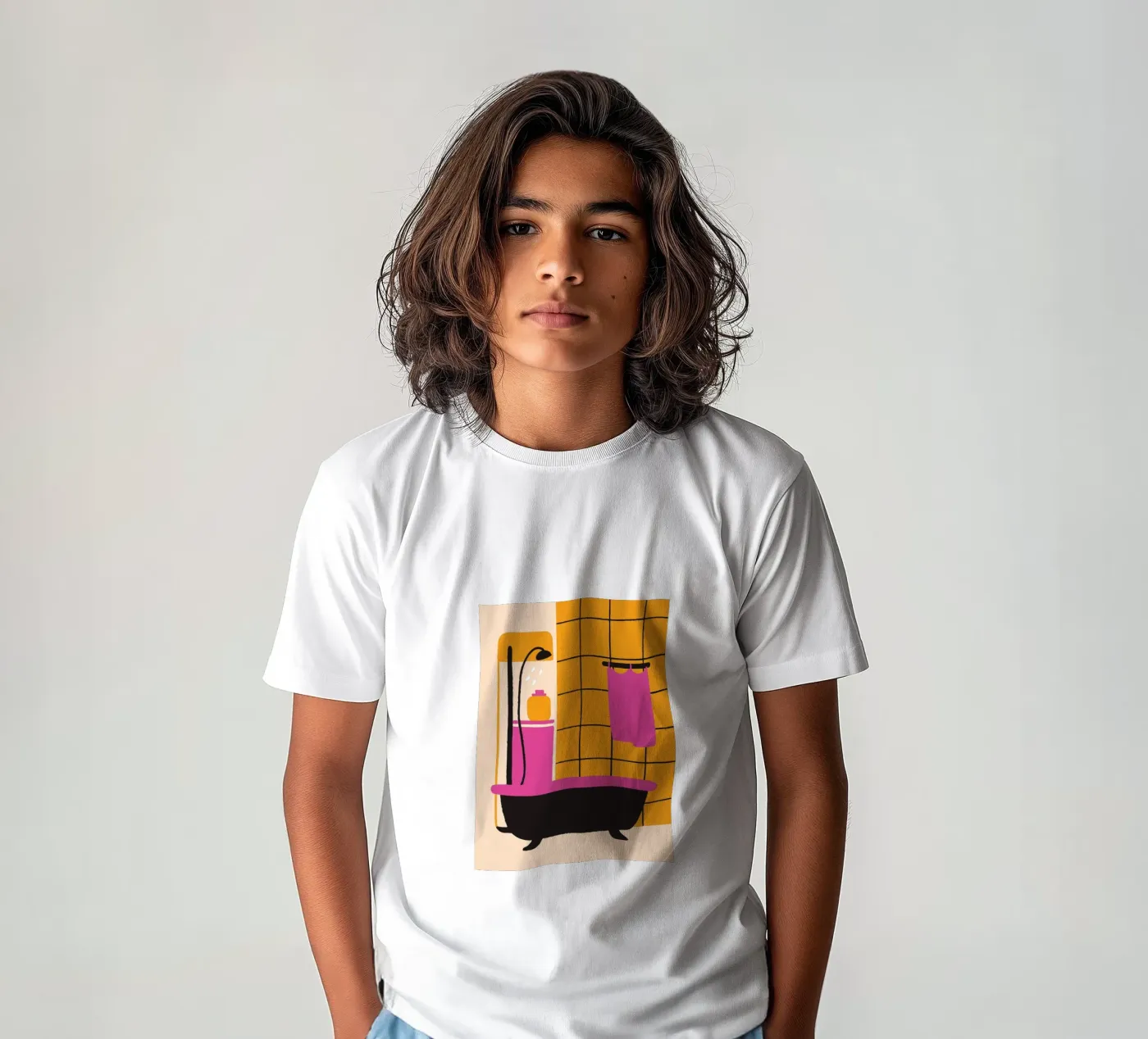 Douche kinder t-shirt van TRENDY POSTER SHOP