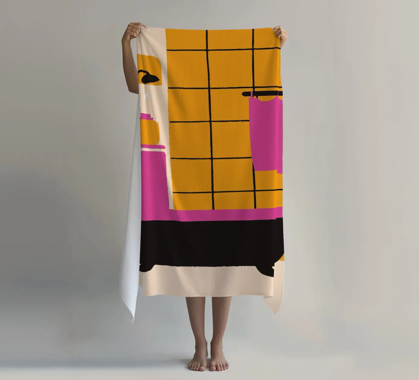Douche strandhanddoek van TRENDY POSTER SHOP