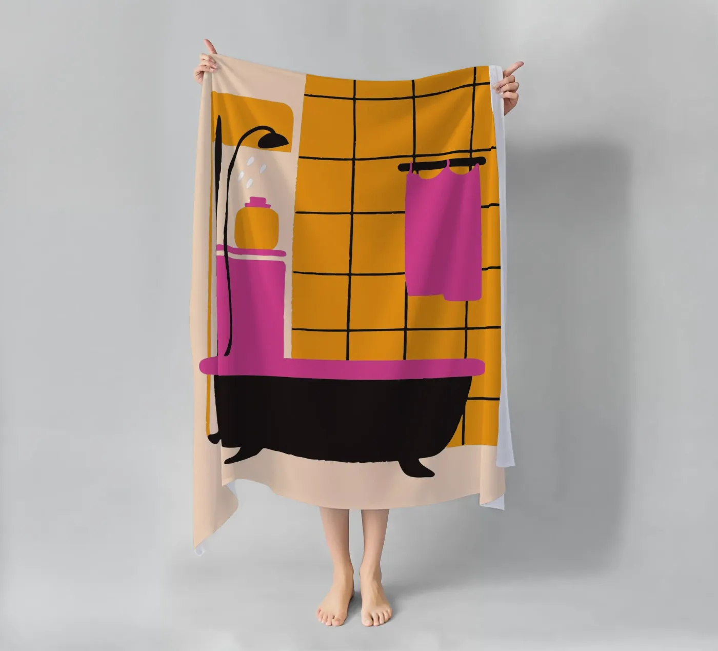 Douche strandhanddoek van TRENDY POSTER SHOP
