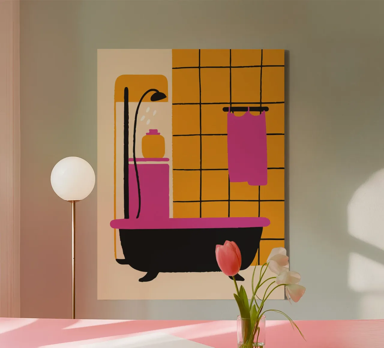 Doccia tela con Cornice a cassetta da TRENDY POSTER SHOP