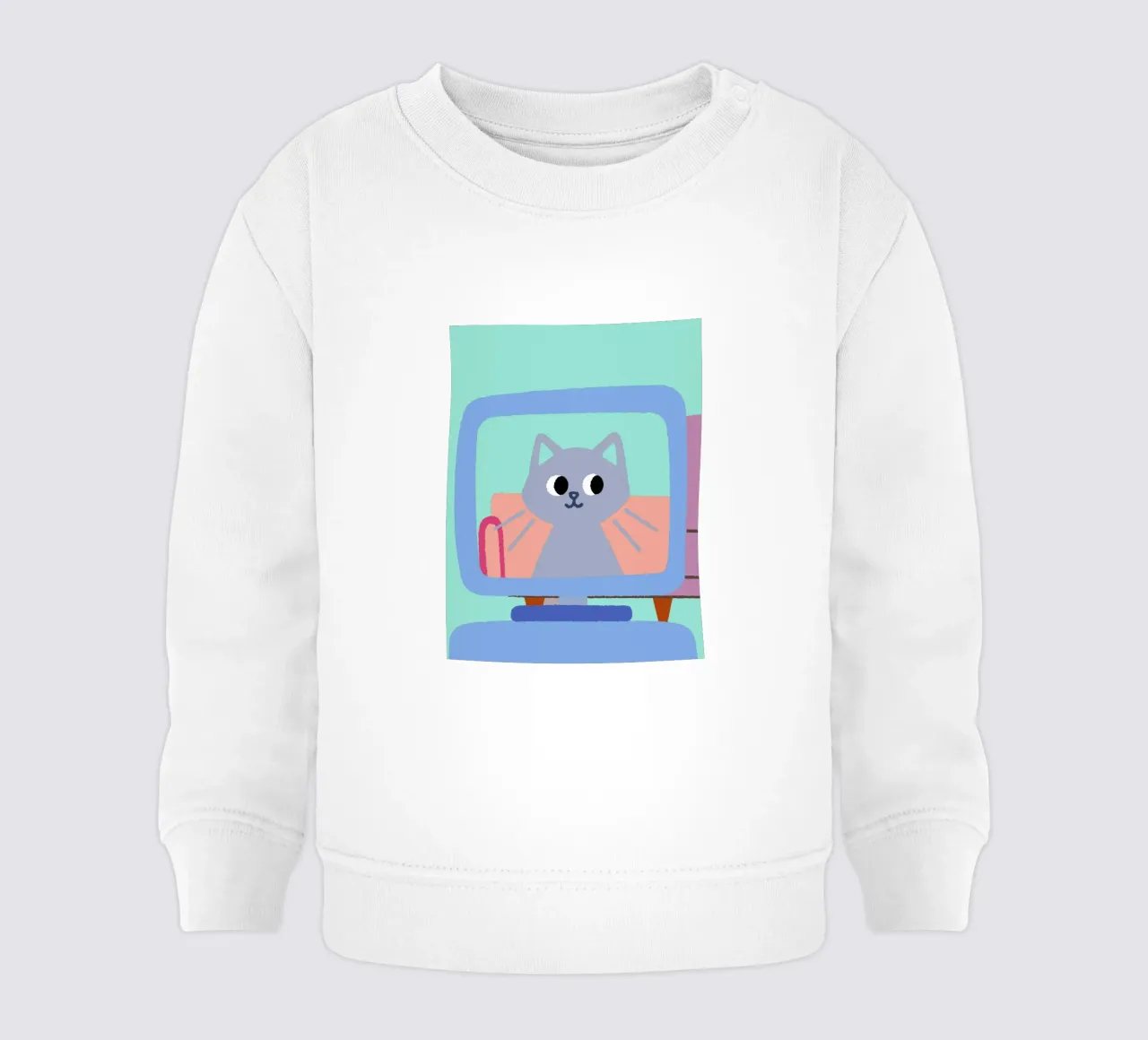 Gatti in televisione felpa neonato da TRENDY POSTER SHOP