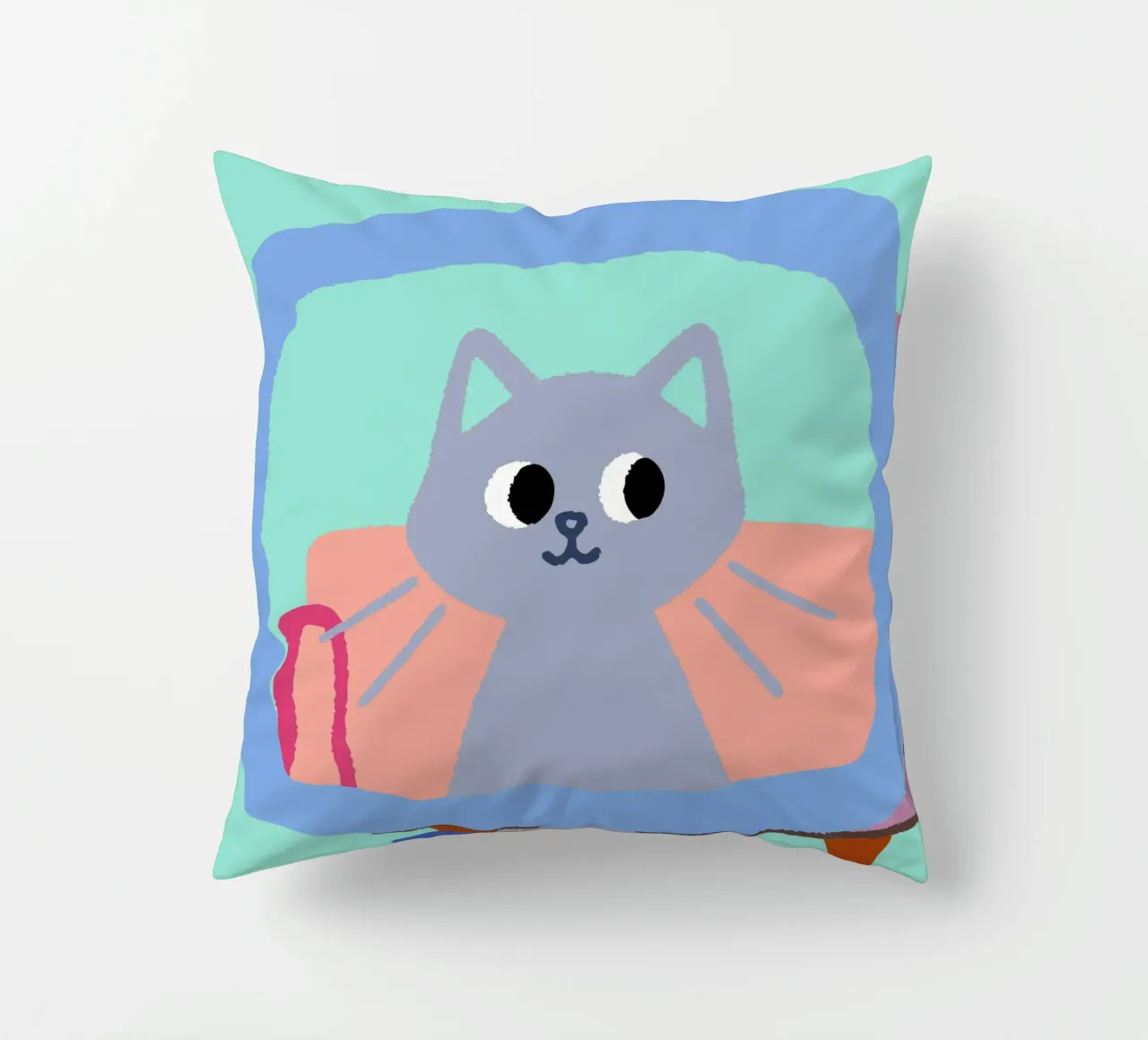 Gatti in televisione cuscino da TRENDY POSTER SHOP