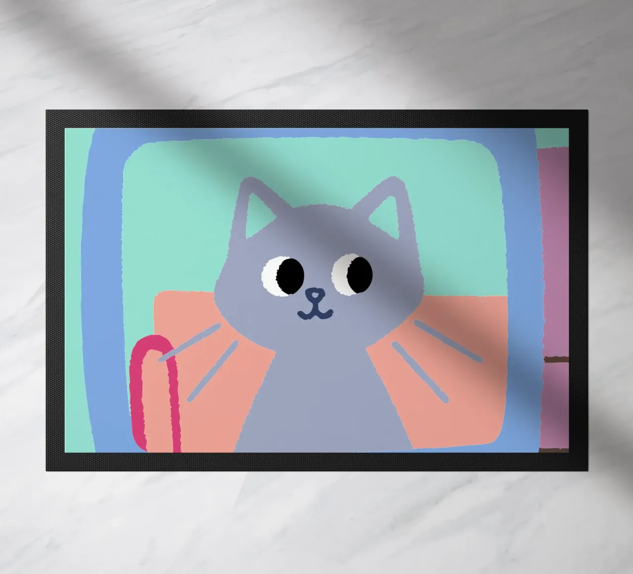 Gatti in televisione zerbino da TRENDY POSTER SHOP