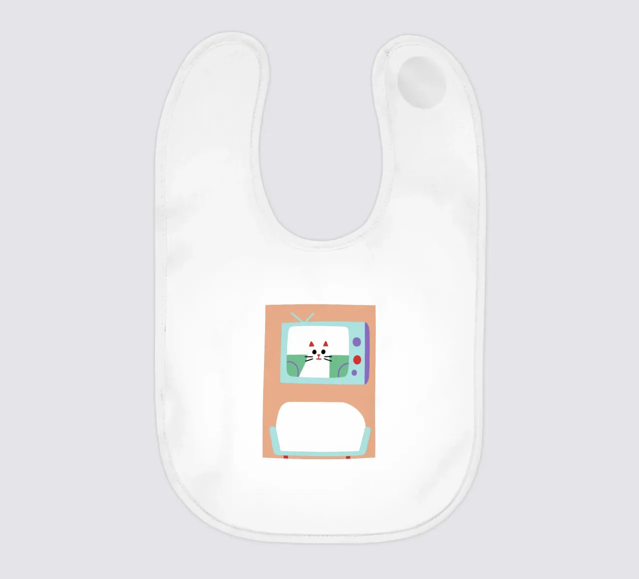 Gatti in televisione bavaglino da TRENDY POSTER SHOP