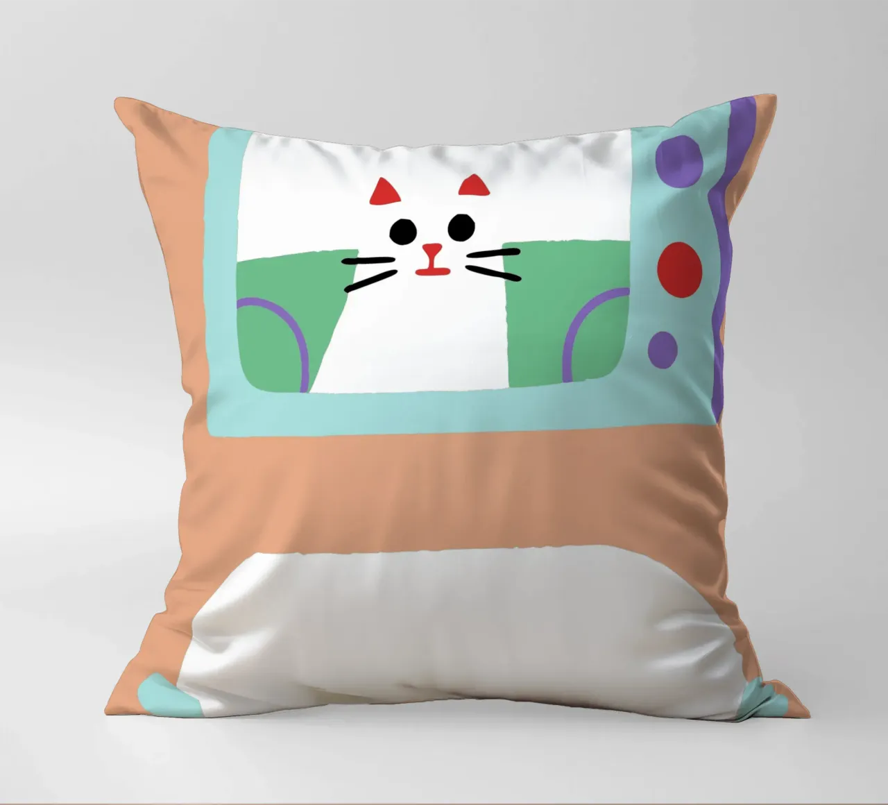 Gatti in televisione cuscino da TRENDY POSTER SHOP