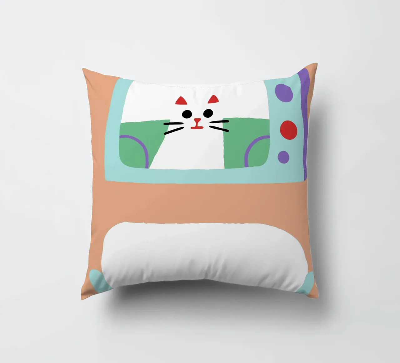 Gatti in televisione cuscino da TRENDY POSTER SHOP