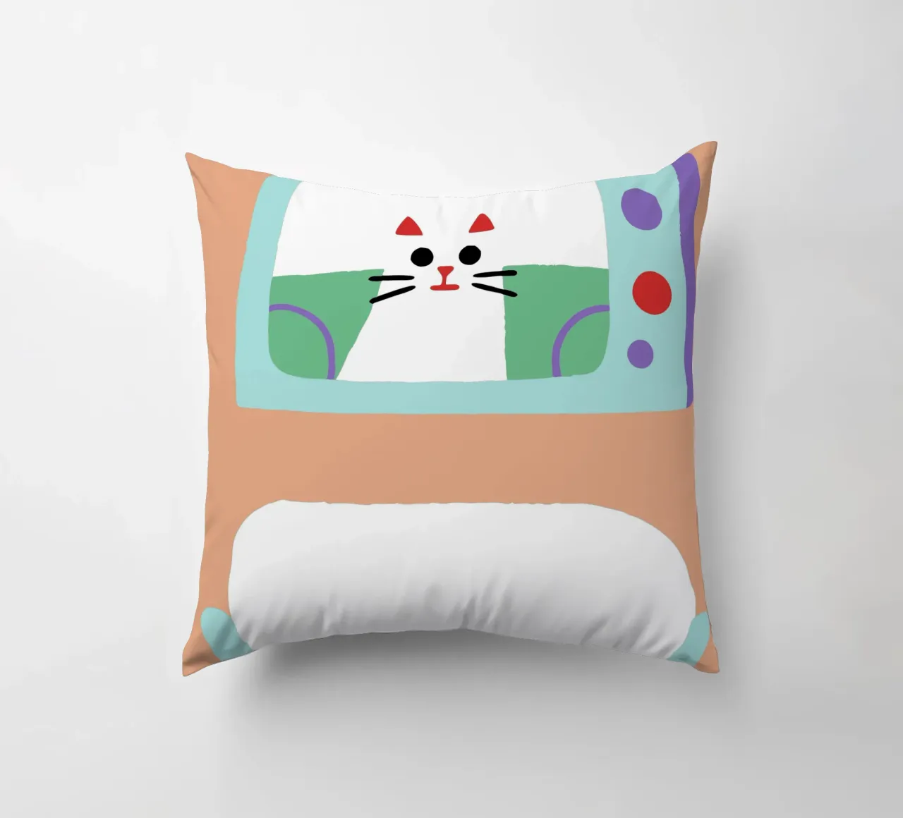 Gatti in televisione cuscino da TRENDY POSTER SHOP