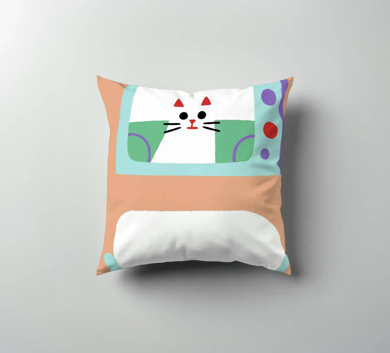 Gatti in televisione cuscino da TRENDY POSTER SHOP
