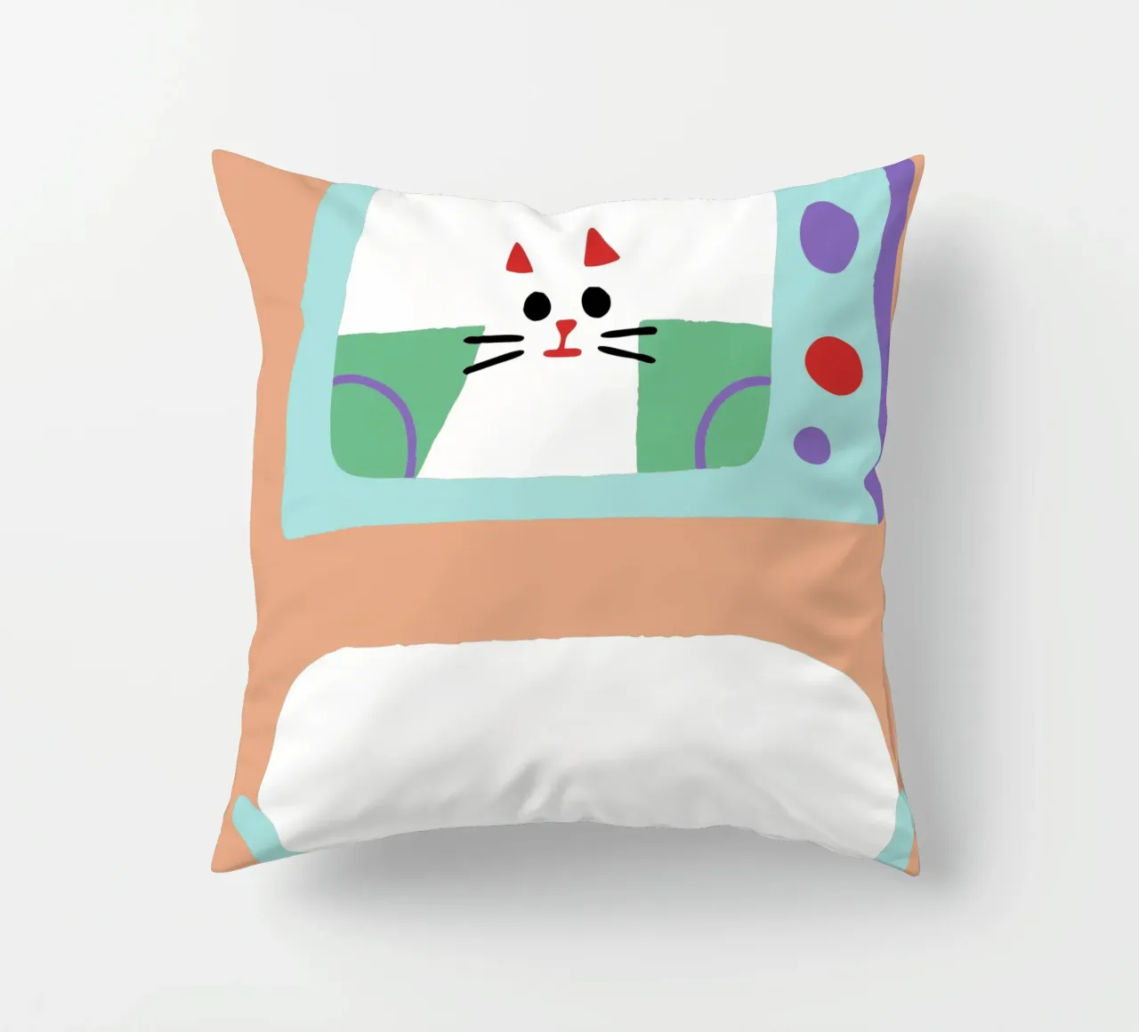 Gatti in televisione cuscino da TRENDY POSTER SHOP