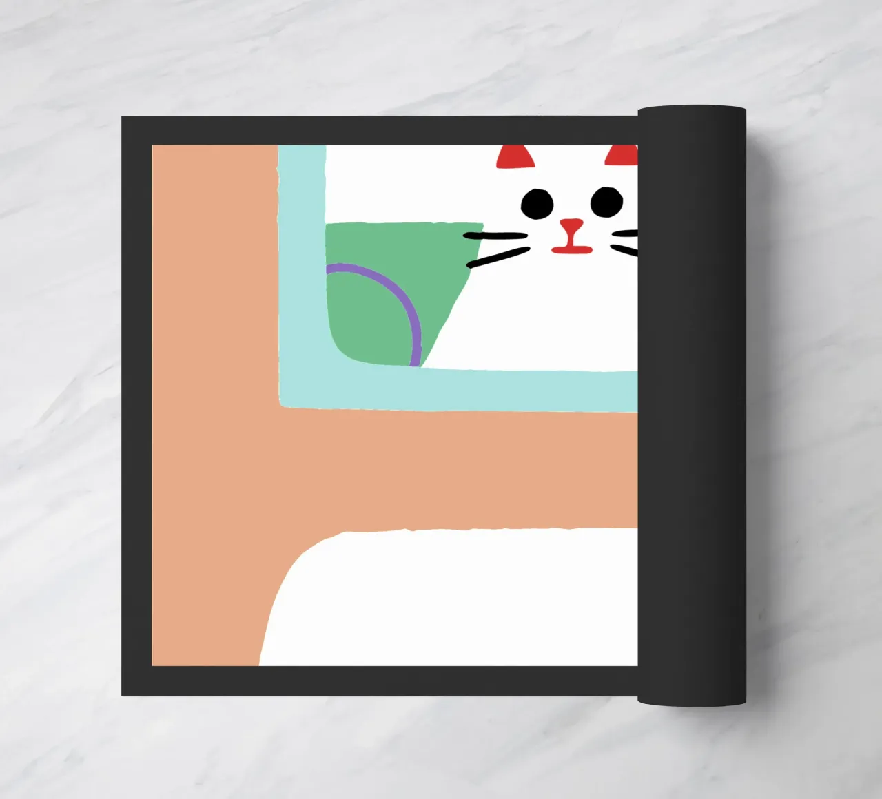 Gatti in televisione zerbino da TRENDY POSTER SHOP