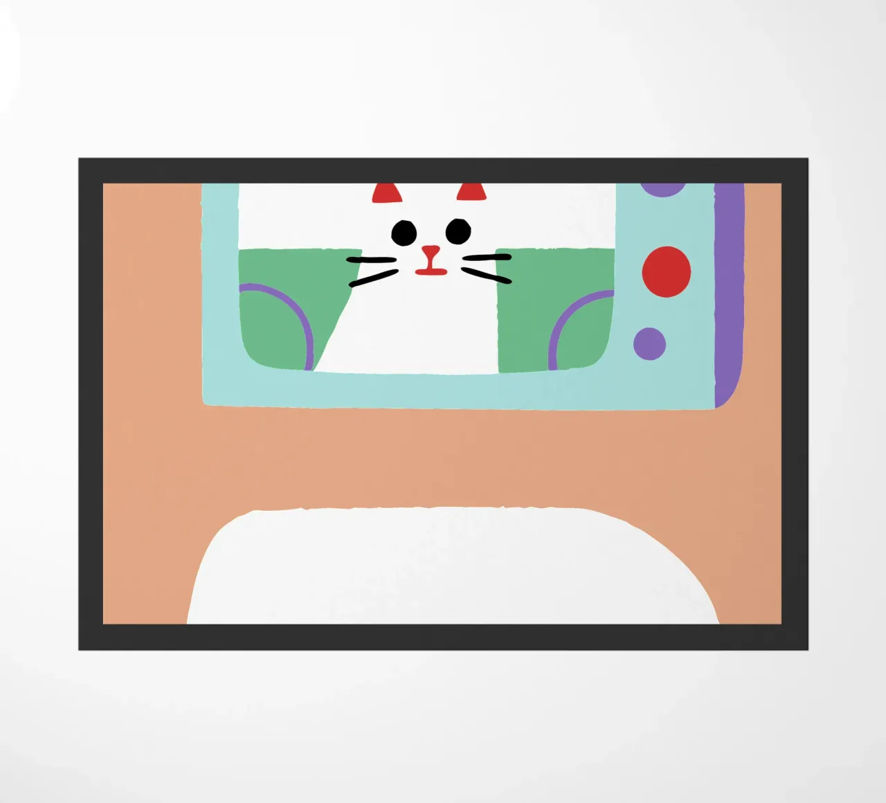 Gatti in televisione zerbino da TRENDY POSTER SHOP