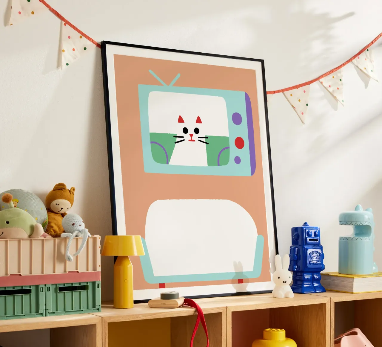 Gatti in televisione poster da TRENDY POSTER SHOP