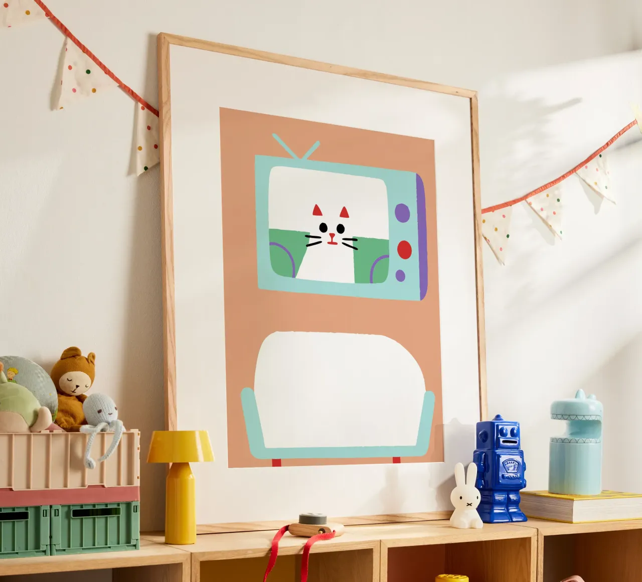 Gatti in televisione poster da TRENDY POSTER SHOP