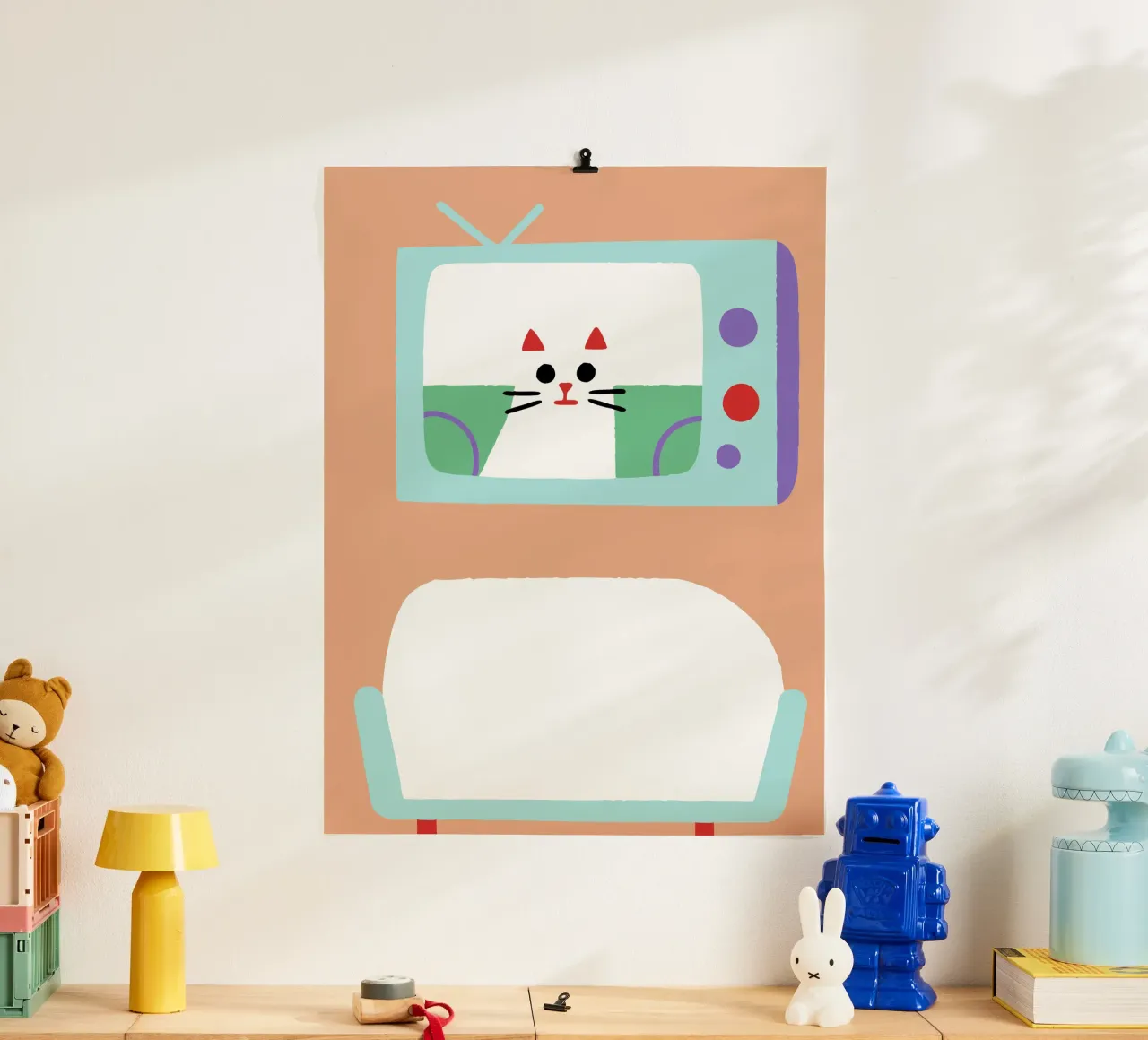 Gatti in televisione poster da TRENDY POSTER SHOP